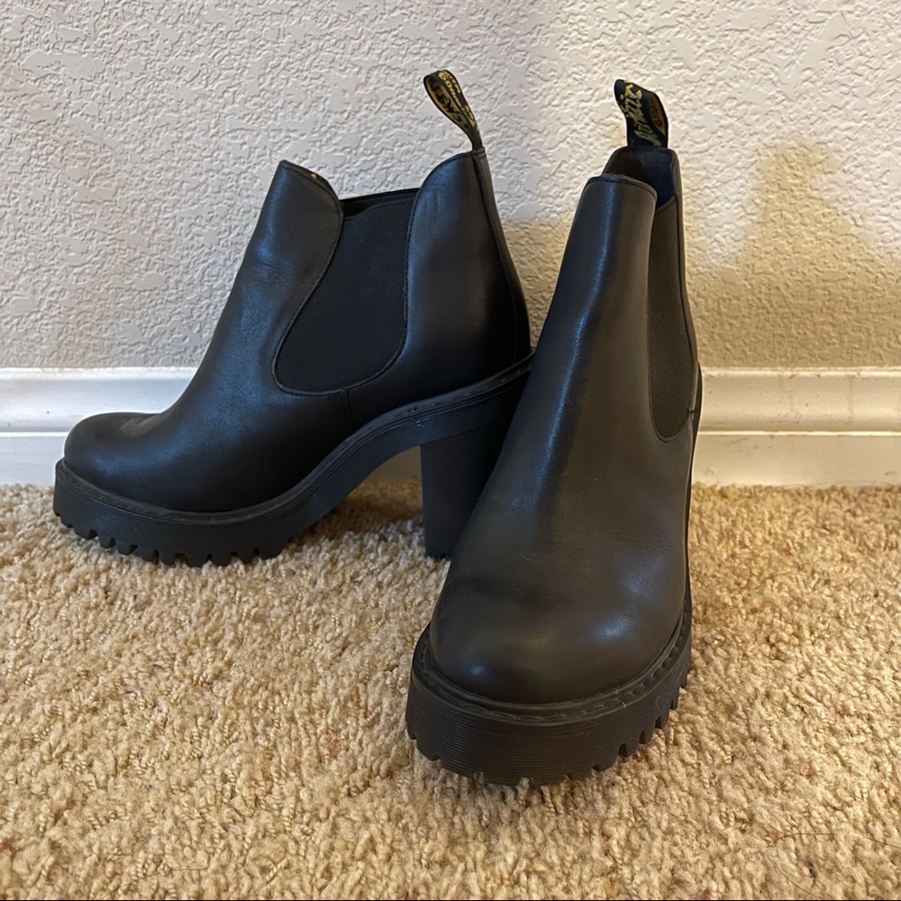 Dr. Martens heeled boots.  Hurston Seirene Size 8